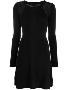 Pinko трикотажное платье с кружевом