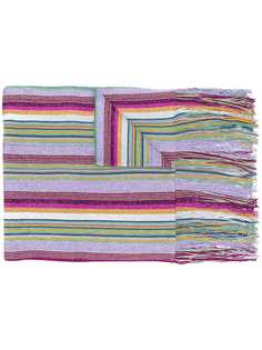 M Missoni полосатый шарф с бахромой