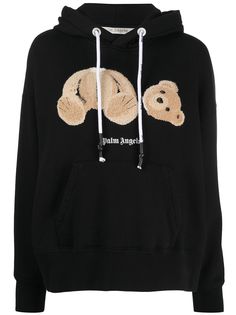 Palm Angels PALM ANGELS BEAR OVER HOODY BLACK BROWN