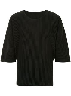 Homme Plissé Issey Miyake плиссированный топ с короткими рукавами
