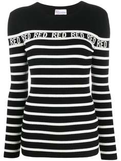 RedValentino полосатый топ в рубчик