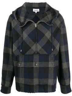 Kenzo клетчатое худи на молнии