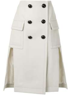 Sacai двубортная юбка