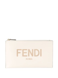 Fendi клатч с тисненым логотипом