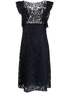 Prada Pre-Owned кружевное платье А-силуэта