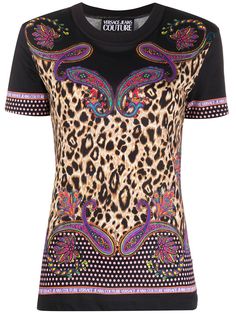 Versace Jeans Couture футболка с леопардовым принтом