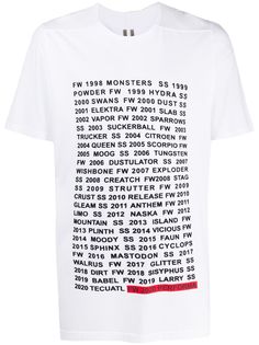 Rick Owens DRKSHDW футболка с принтом