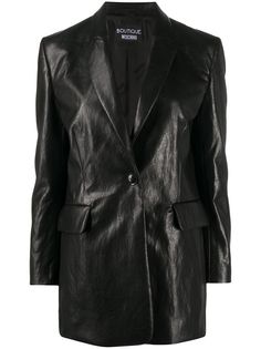 Boutique Moschino однобортный пиджак с жатым эффектом