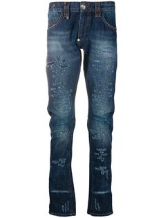 Philipp Plein джинсы скинни с нашивкой