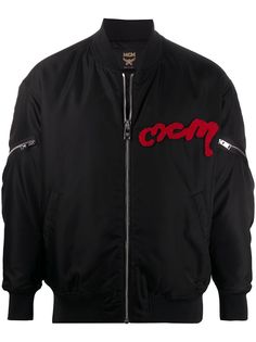 MCM бомбер с нашивкой-логотипом