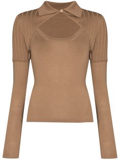 Jacquemus трикотажный топ с воротником