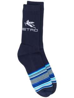 Etro полосатые носки с логотипом