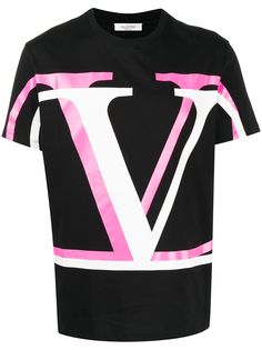 Valentino футболка с принтом VLogo Shadow