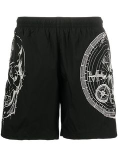 Alexander McQueen плавки-шорты Skull Compass