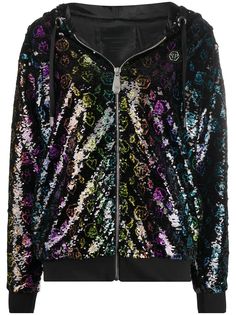 Philipp Plein куртка с капюшоном и монограммой