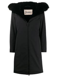 Herno однобортное пальто на молнии