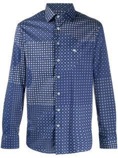 Etro рубашка со вставками
