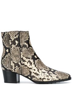 Tods ботильоны с тиснением под кожу змеи Tod`S
