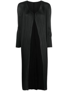 Pleats Please Issey Miyake плиссированное пальто без застежки