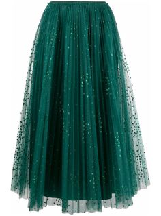 RedValentino плиссированная юбка с блестками