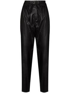Isabel Marant брюки из искусственной кожи с присборенной талией