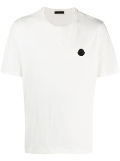 Moncler футболка с нашивкой-логотипом