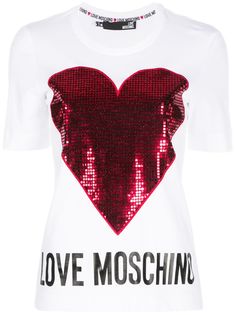 Love Moschino футболка с заклепками