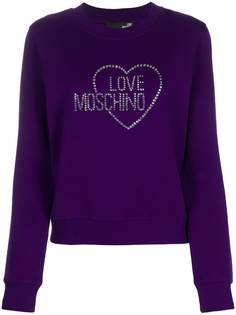 Love Moschino толстовка в рубчик с заклепками