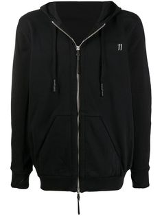 11 By Boris Bidjan Saberi худи на молнии с графичным принтом
