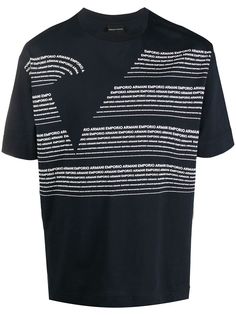 Emporio Armani футболка с принтом Op-Art Eagle