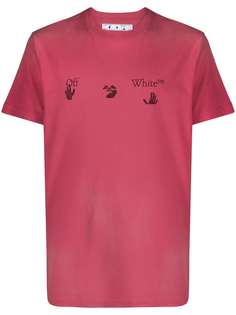 Off-White футболка Big Logo с выцветшим эффектом