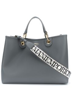 Emporio Armani сумка-тоут с тисненым логотипом