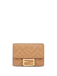 Fendi кошелек в три сложения с логотипом FF
