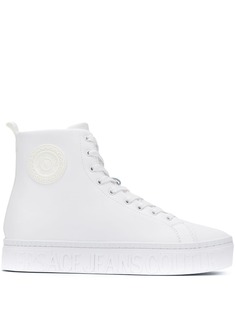 Versace Jeans Couture высокие кеды с нашивкой V-Emblem