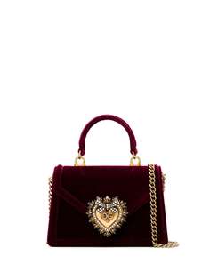 Dolce & Gabbana бархатная мини-сумка Devotion