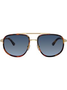 Persol солнцезащитные очки-авиаторы черепаховой расцветки