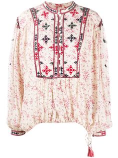 Isabel Marant Étoile блузка с цветочным принтом и вышивкой