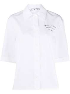 Off-White рубашка Script с короткими рукавами