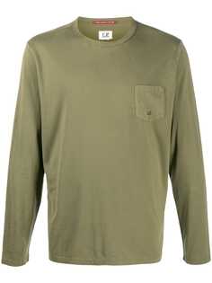 C.P. Company топ с длинными рукавами и вышитым логотипом