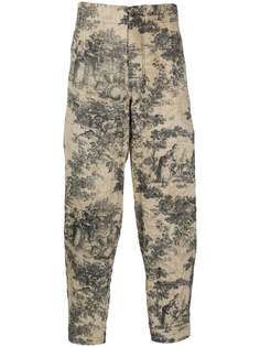 Uma Wang брюки с принтом Toile de Jouy