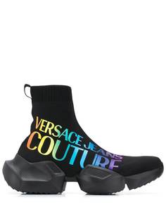 Versace Jeans Couture кроссовки-носки с логотипом