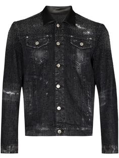 Dsquared2 джинсовая куртка с кристаллами