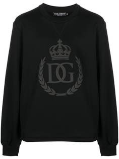 Dolce & Gabbana толстовка с круглым вырезом и логотипом DG