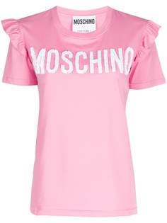 Moschino футболка с оборками на рукавах