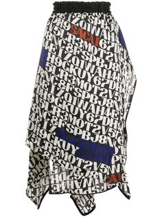 Sacai юбка с принтом