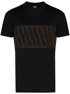 Fendi футболка с логотипом FF