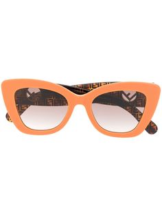 Fendi Eyewear солнцезащитные очки в оправе кошачий глаз с монограммой