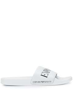 Emporio Armani шлепанцы с логотипом