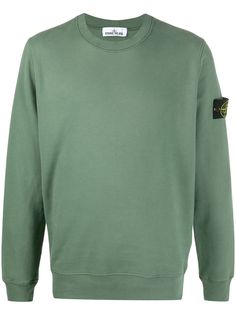 Stone Island толстовка с нашивкой-логотипом
