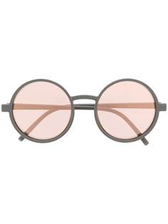 DKNY круглые солнцезащитные очки с тисненым логотипом